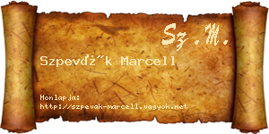 Szpevák Marcell névjegykártya