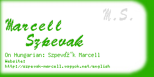 marcell szpevak business card